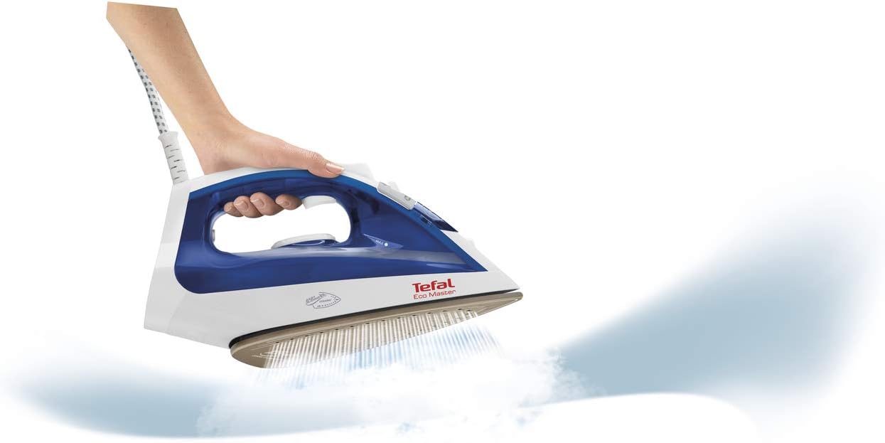 Tefal Ecomaster Steam Iron, 200ml, 1800W, Blue/White, FV1734M0.5