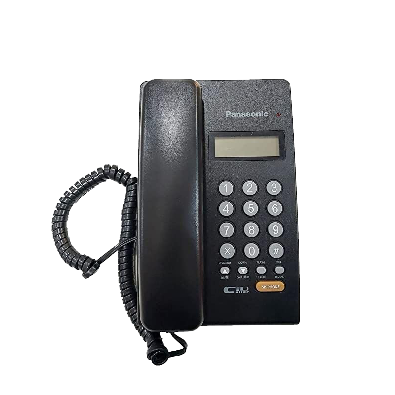 Panasonic telephone with caller ID detector, made in India, KX-TS402SXB - black