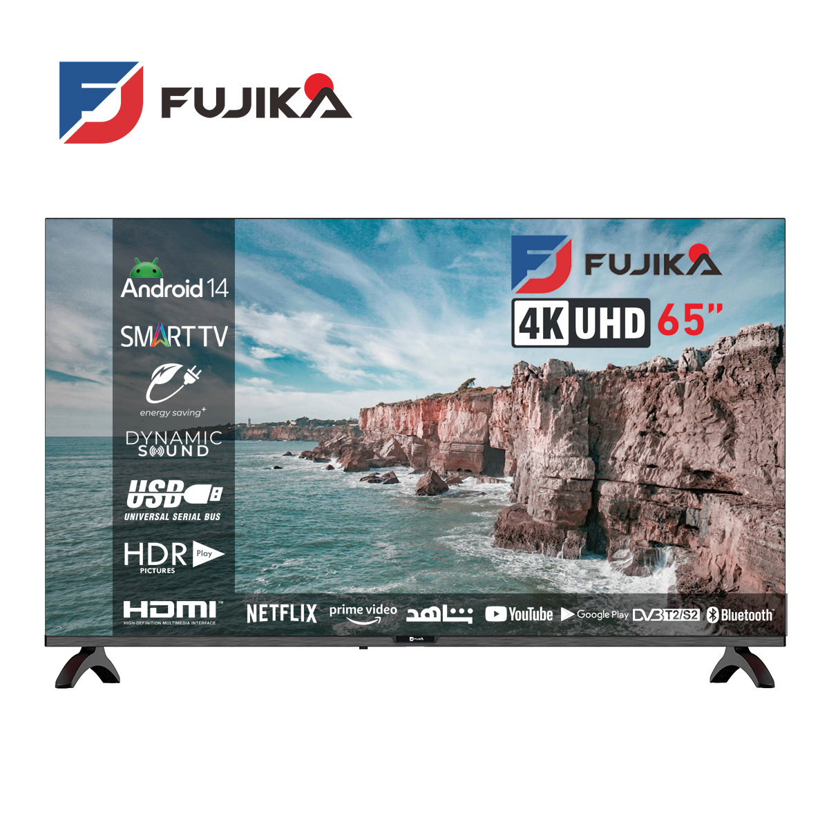 تلفزيون فوجيكا الذكي 65 بوصة 4K UHD | FJ-65Q6 بنظام Android TV